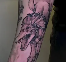 Tatuaje ilustración animal la serena