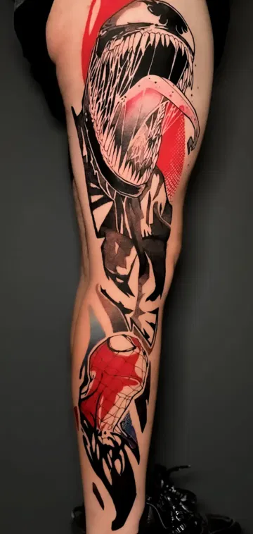 Tatuaje marvel comic ilustración la serena anime